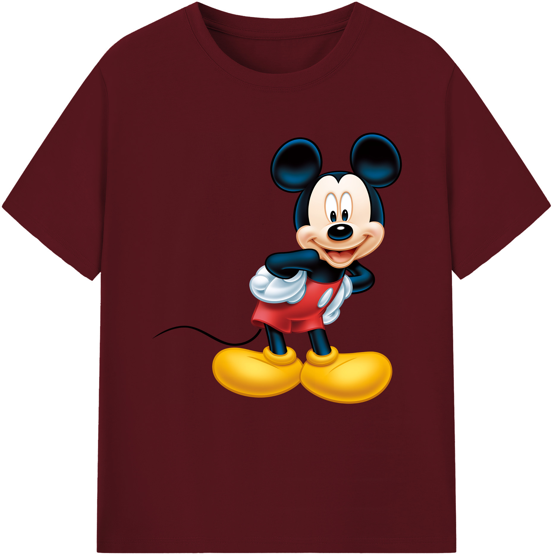 （画像用） ミッキーマウス Mickey Mouse 綿100％半袖Tシャツ（フロントプリント）
